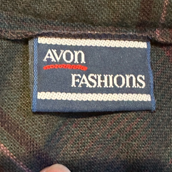 Avon Fashion Vintage. Red Blue Plaid Classic Aline W Pockets Buttons Sid… - Picture 10 of 12